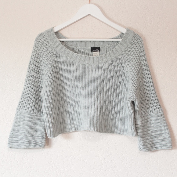 Rue21 Sweaters - Light Blue Cropped Scoop Neck Sweater